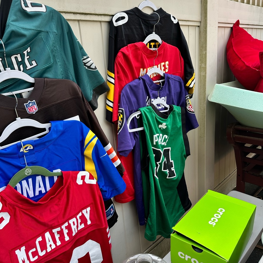 Assorted NFL and College Football Jerseys